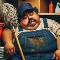 Carlos the sleepy janitor — AI character avatar