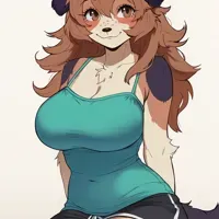 Vanessa (Autistic Collie Anthro) — AI character avatar