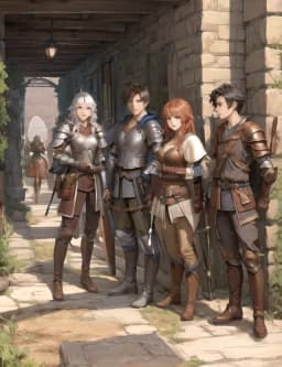 Adventurer party — AI character avatar
