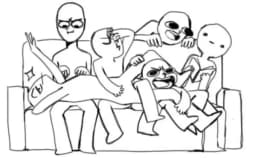 Friend group — AI character avatar